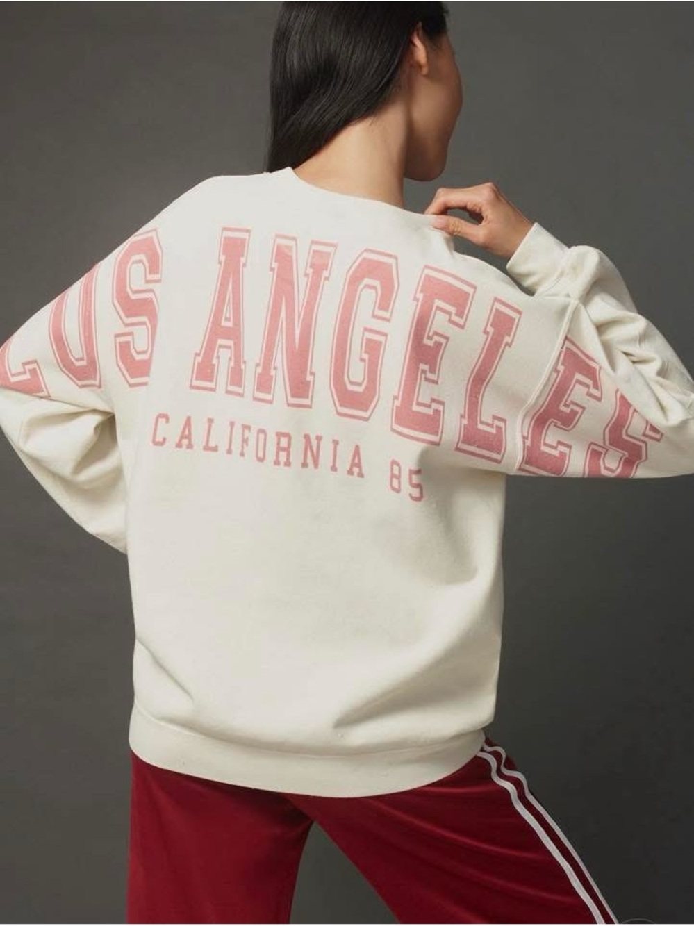 by back graphic Sweatshirt with 'Los Angeles' Graphic EUC sz S